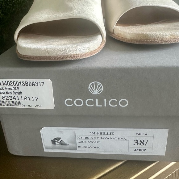 Cocolico Sz 38 Billie Block Heel Sandals in Ivory - Picture 7 of 7